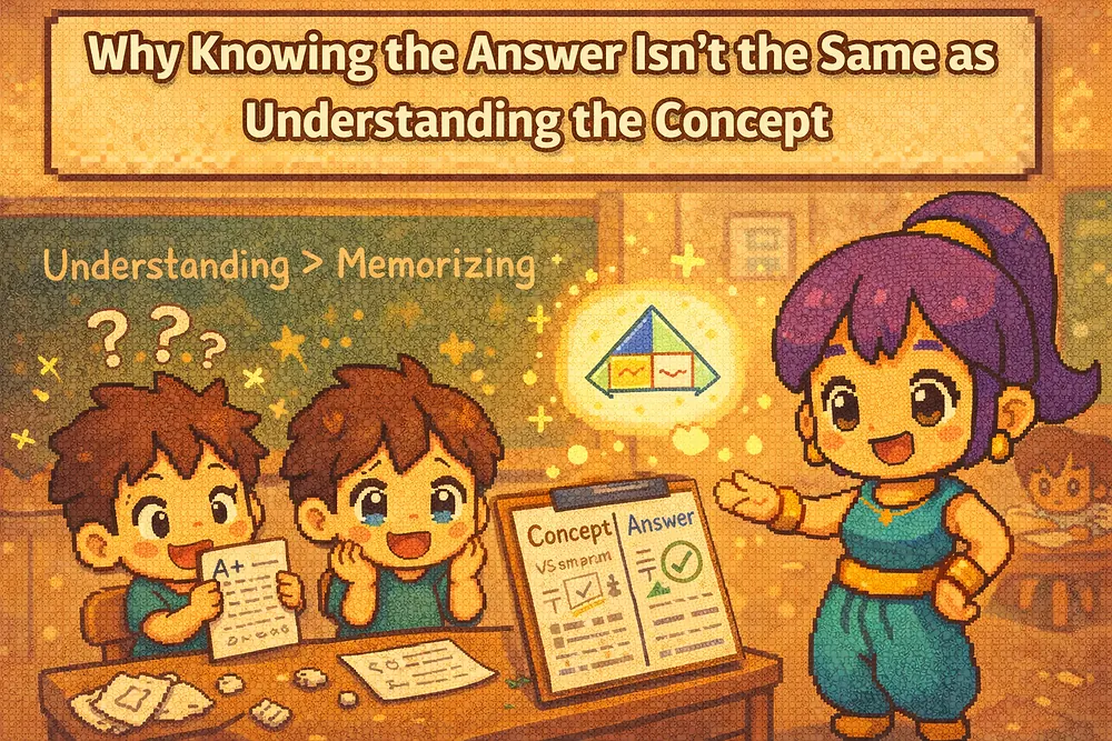 Why Knowing the Answer Isn’t the Same as Understanding the Concept
